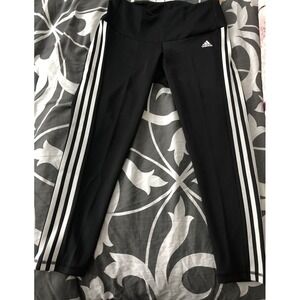 Adidas High-Rise 3-Stripes 3/4‎ Sport Leggings Women's Size 1X